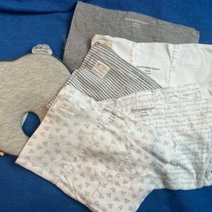 Baby Bundle: Burt’s Bees Burb Cloths and Flat Head Prevention Pillow
